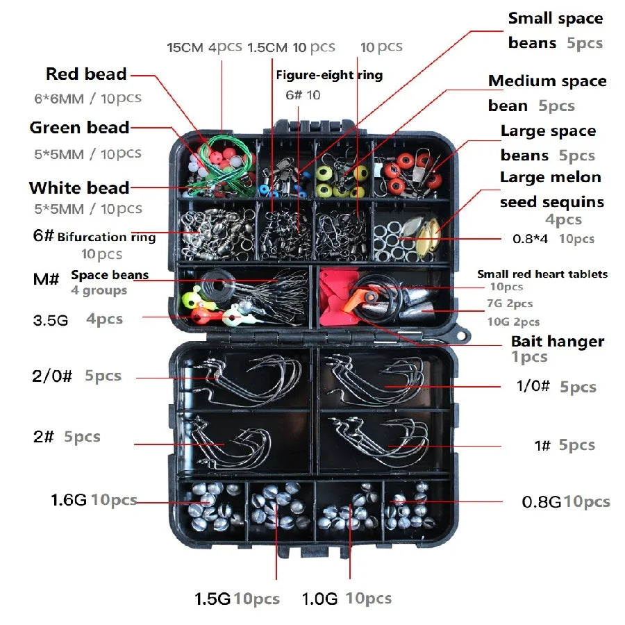Fishing Lure & Tackle Set — 160+ Pieces
