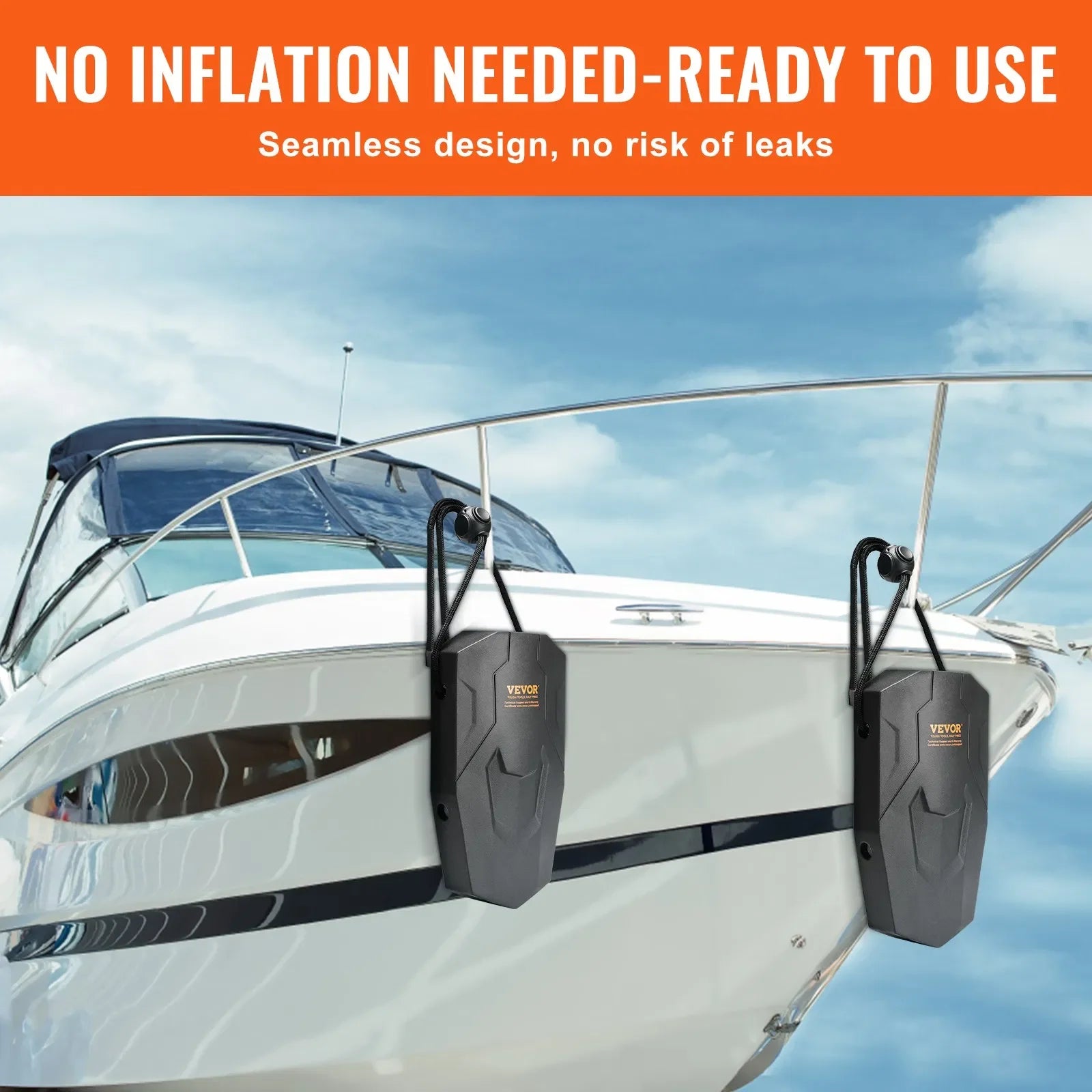 EVA Boat Fenders — 8.6" × 16", with Ropes & Storage Bag