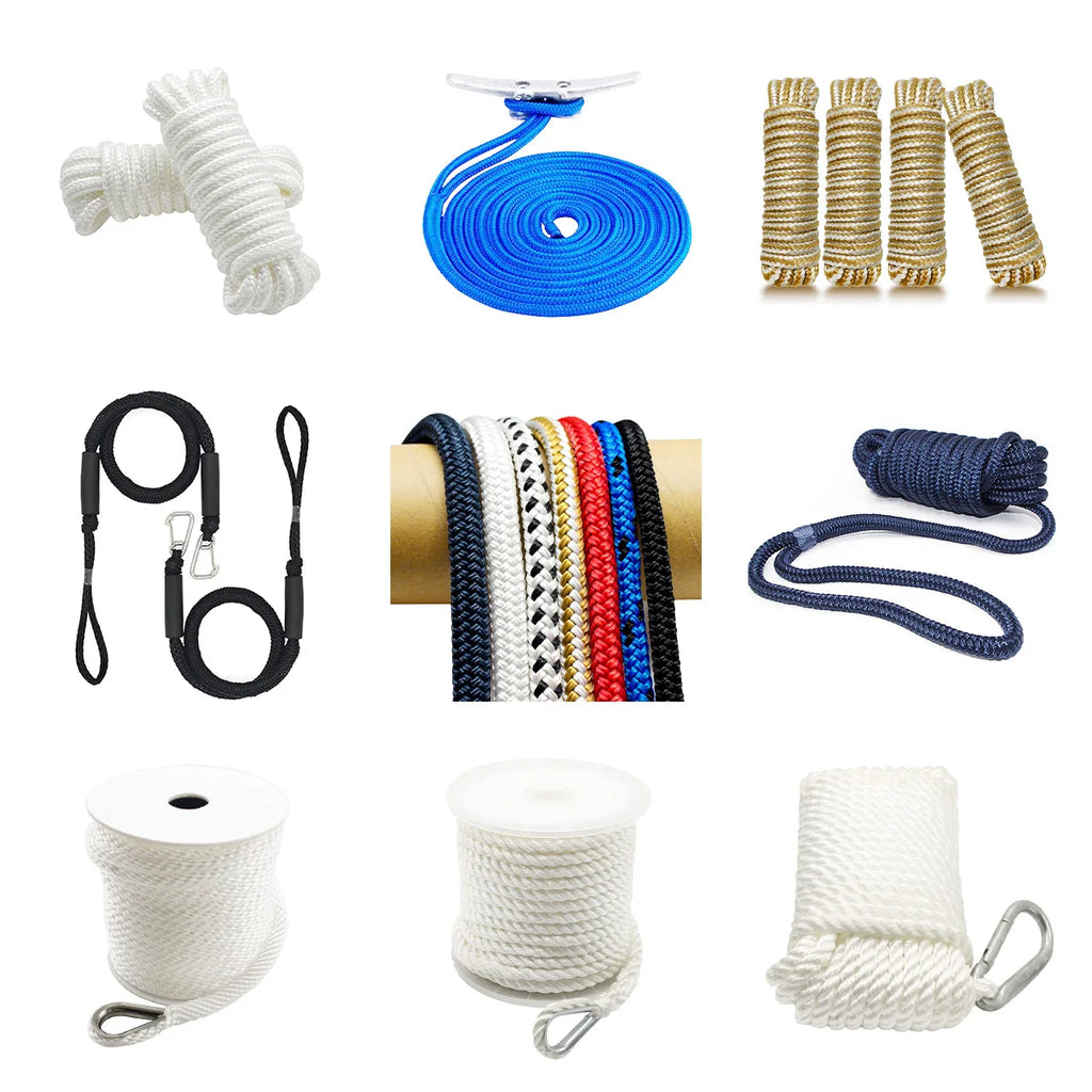 Double-Braided Nylon Dock Rope — Marine Grade